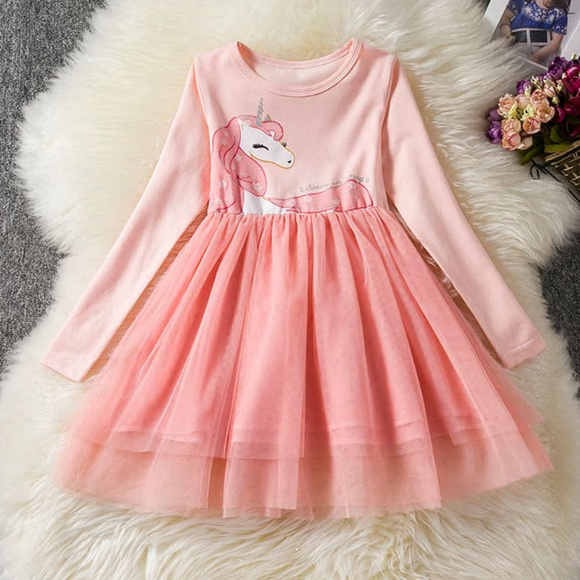 Other - Unicorn Pink Long Sleeve Tutu Dress